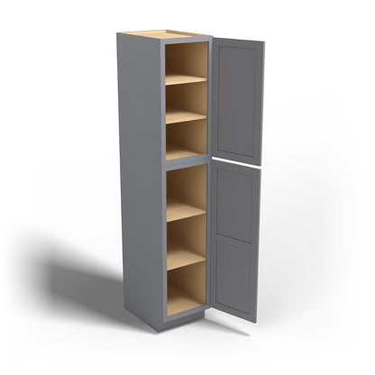 Special Order - 18" x 90" Wall Pantry Pacific Gray - WP1890 GHI Pacific Gray Pantries Special Order SPPGS