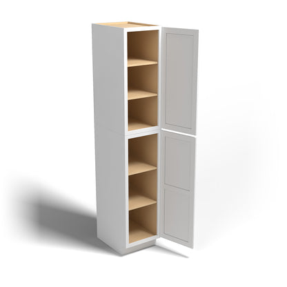 Special Order - 18" x 96" Wall Pantry Arcadia White Shaker - WP1896 Arcadia White GHI Pantries SPACW Special Order
