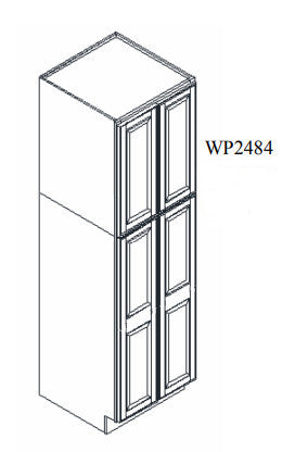 Special Order - 24" x 84" Wall Pantry Newport White - WP2484 Newport White GHI Pantries Special Order SPNPW