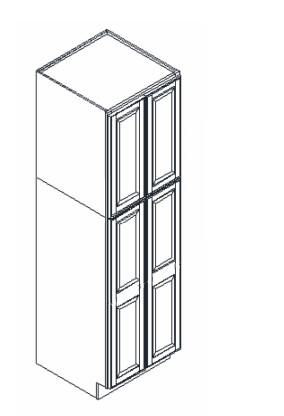 Special Order - 24" x 90" Wall Pantry Arcadia Linen Shaker - WP2490 Arcadia Linen GHI Pantries Special Order