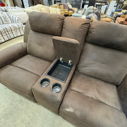 Brown Reclining Loveseat