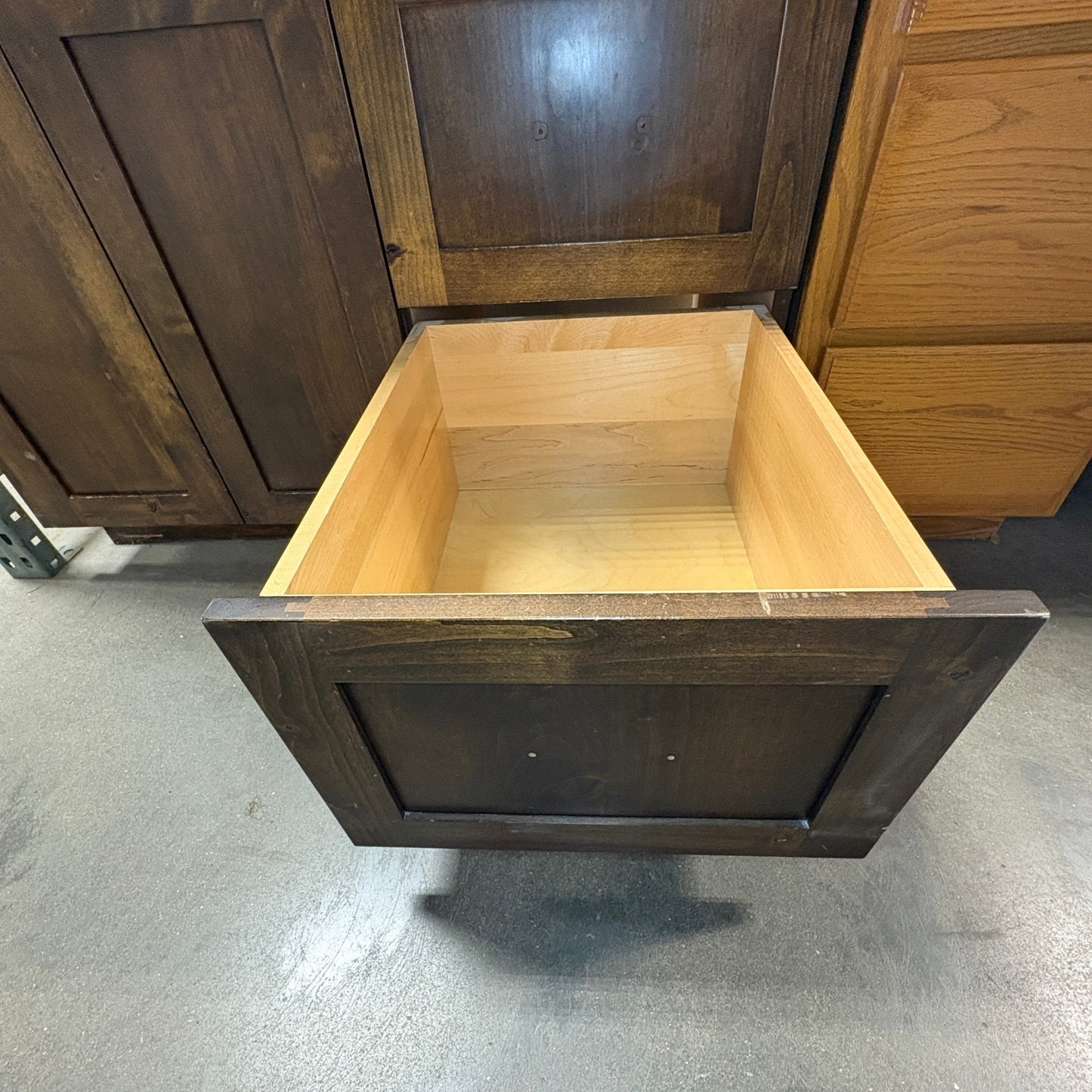 42in Dark Stained Wood Vanity
