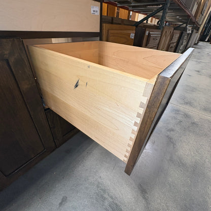 42in Dark Stained Wood Vanity