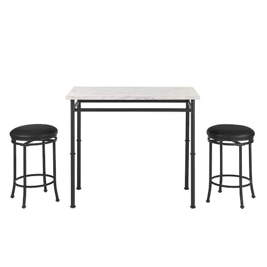 Black Metal 3 Piece Dining Set