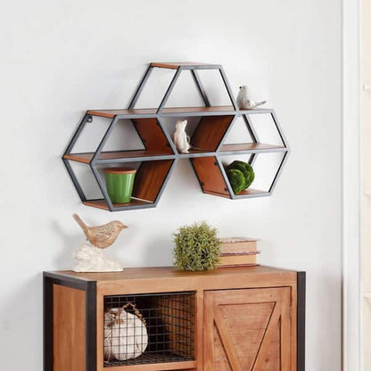 Hexagonal Floating Shelf