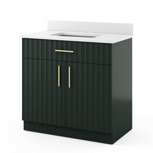 Buntz Dark Green Vanity 36"