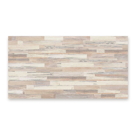 Grey hevea butcher block countertop, from above