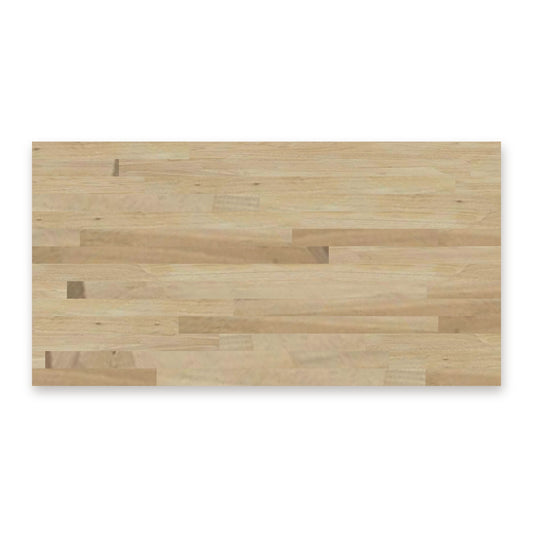 Hevea butcher block countertop, from above