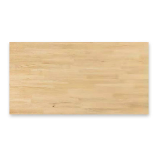 White oak butcher block countertop, from above