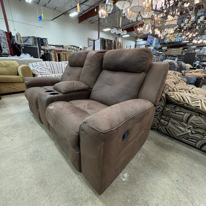 Brown Reclining Loveseat