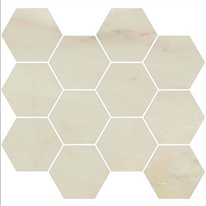 Bardiglio Crema Hex 12x14 Mosa