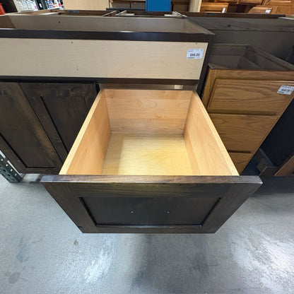 42in Dark Stained Wood Vanity