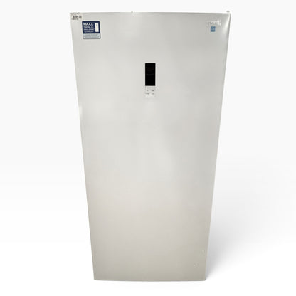 GDM Habitat for Humanity ReStore Avanti upright freezer in stainless steel with digital touch control panel