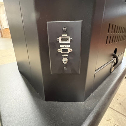 GDM Habitat for Humanity ReStore Avteq RPS-800S workstation side panel with HDMI, VGA, and audio input ports.