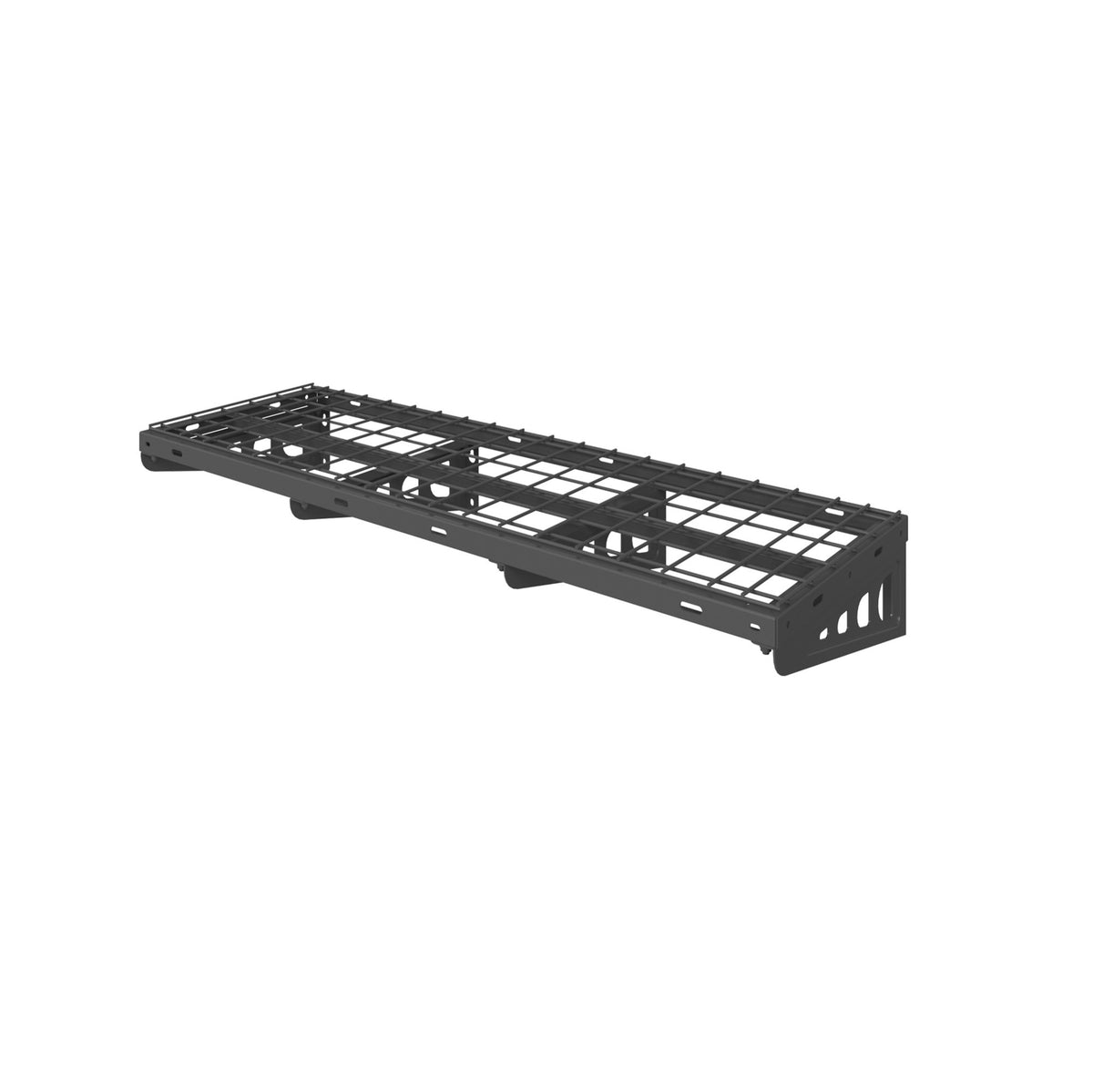GDM Habitat for Humanity ReStore Fleximounts 48x16 black metal wall shelf with a sturdy grid design