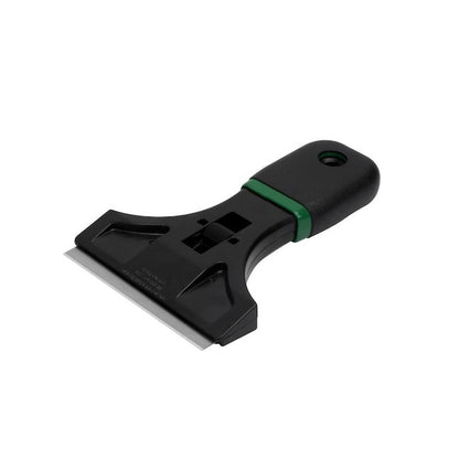 GDM Habitat for Humanity ReStore Blue Hawk 3.5-inch paint scraper with black handle and green accent