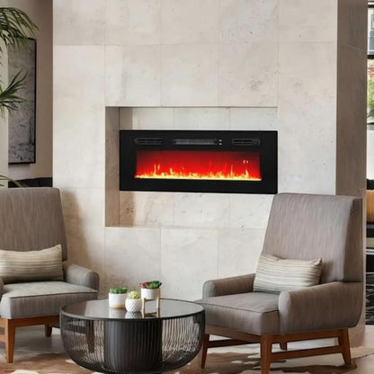 GDM Habitat for Humanity ReStore Boyel 36 inch wall-mounted electric fireplace with realistic orange flame effect