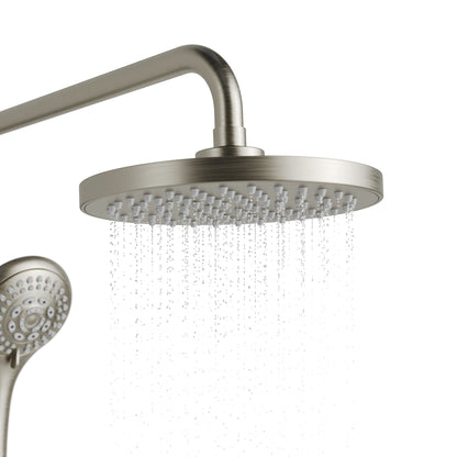 GDM Habitat for Humanity ReStore Pulse Lanikai shower system with brushed nickel finish and dual shower heads