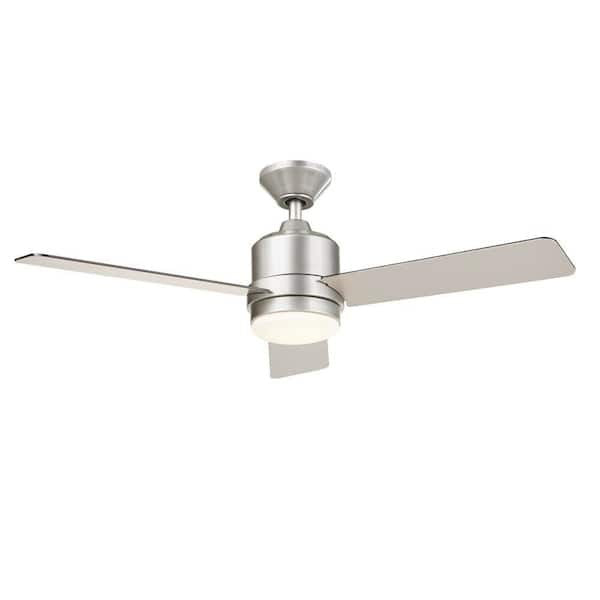 GDM Habitat for Humanity ReStore Castlegate 44-inch brushed nickel LED ceiling fan with three modern blades