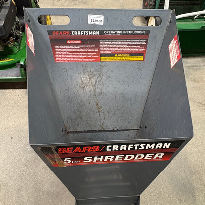 GDM Habitat for Humanity ReStore Craftsman 5HP gas powered wood chipper shredder hopper with safety instructions