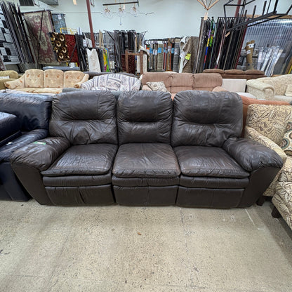 Espresso Leather Sofa FALSE