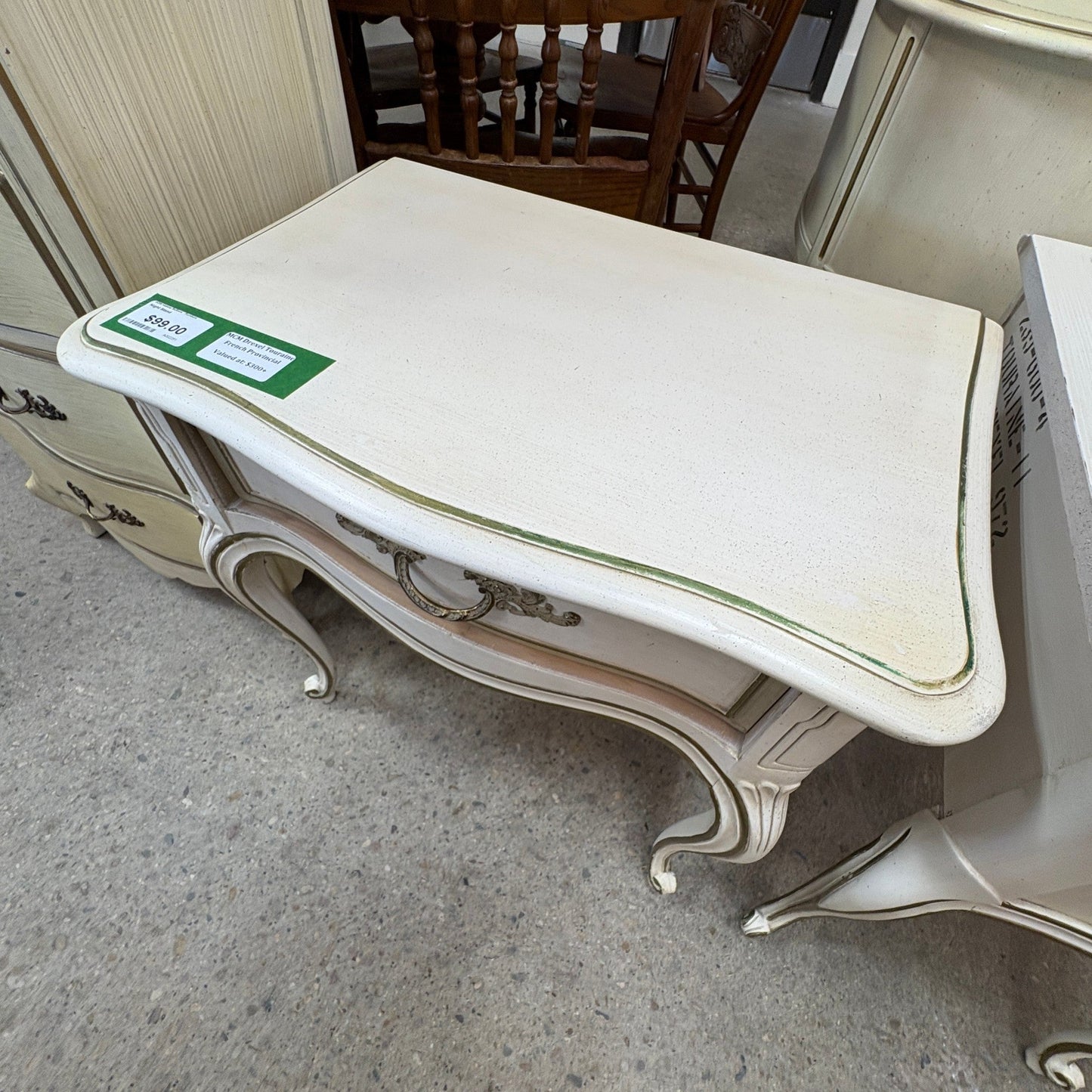 French Provincial 1-Drawer Nightstand FALSE