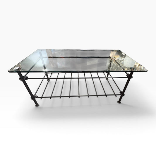Glass Metal Coffee Table