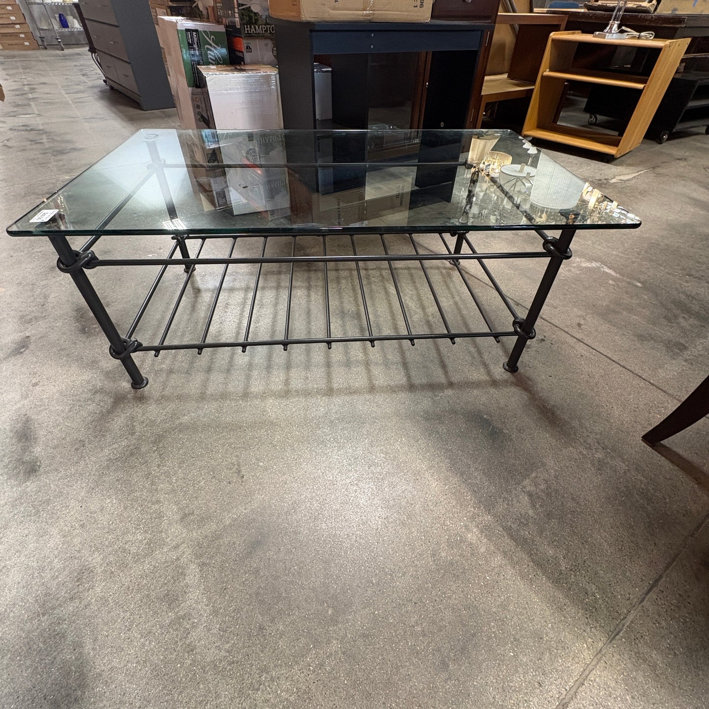 Glass Metal Coffee Table