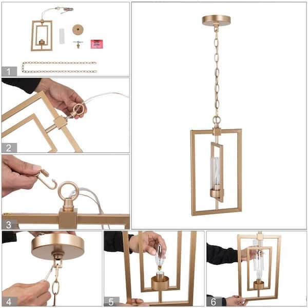 Gold Lantern Pendant Light FALSE
