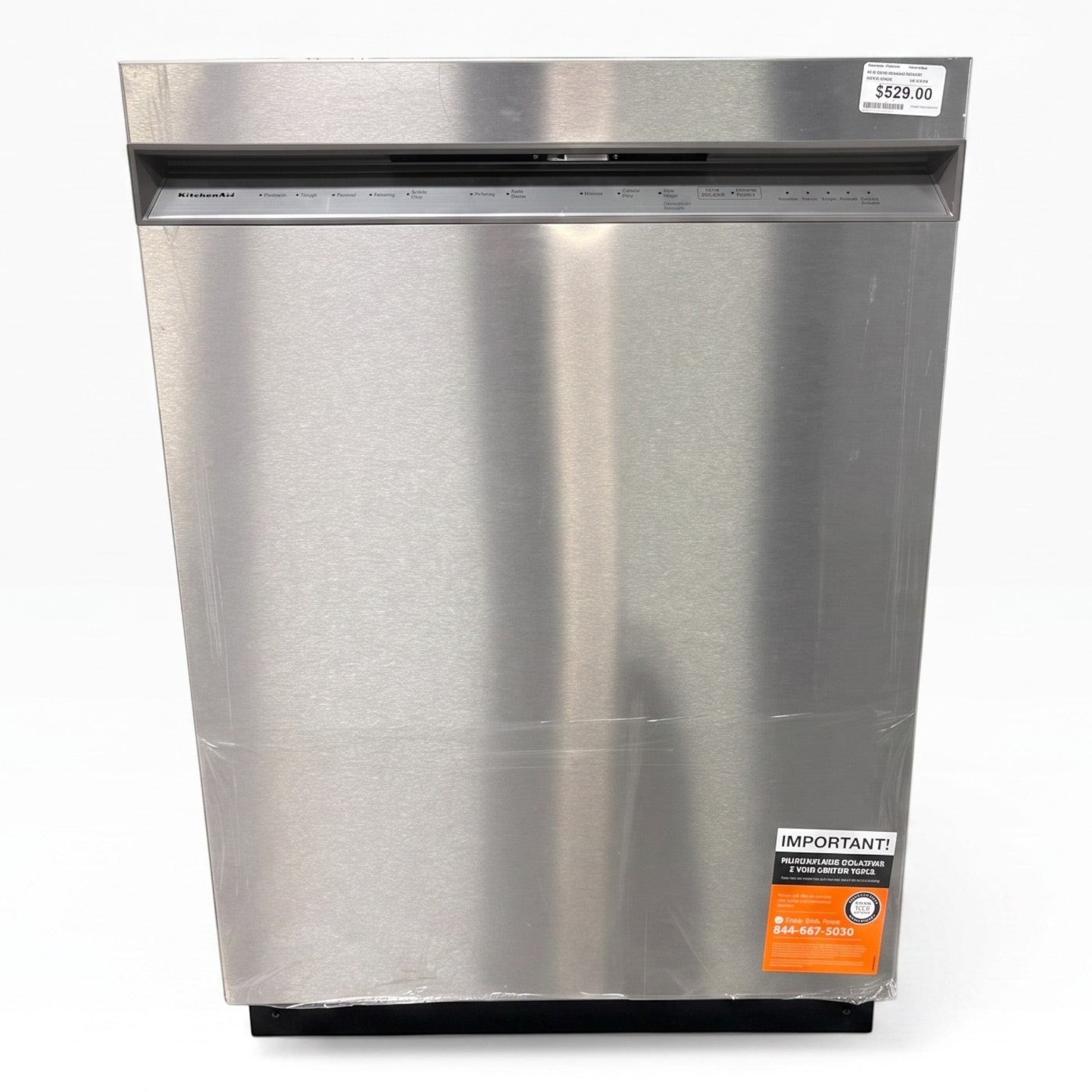 GDM Habitat for Humanity ReStore KitchenAid stainless steel front-control dishwasher with recessed pocket handle