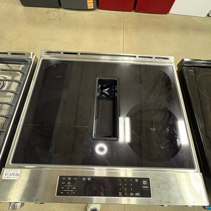 GDM Habitat for Humanity ReStore KitchenAid electric slide-in range with glass cooktop and integrated downdraft vent.