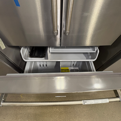 GDM Habitat for Humanity ReStore KitchenAid French door refrigerator featuring a stainless steel pull-out freezer drawer