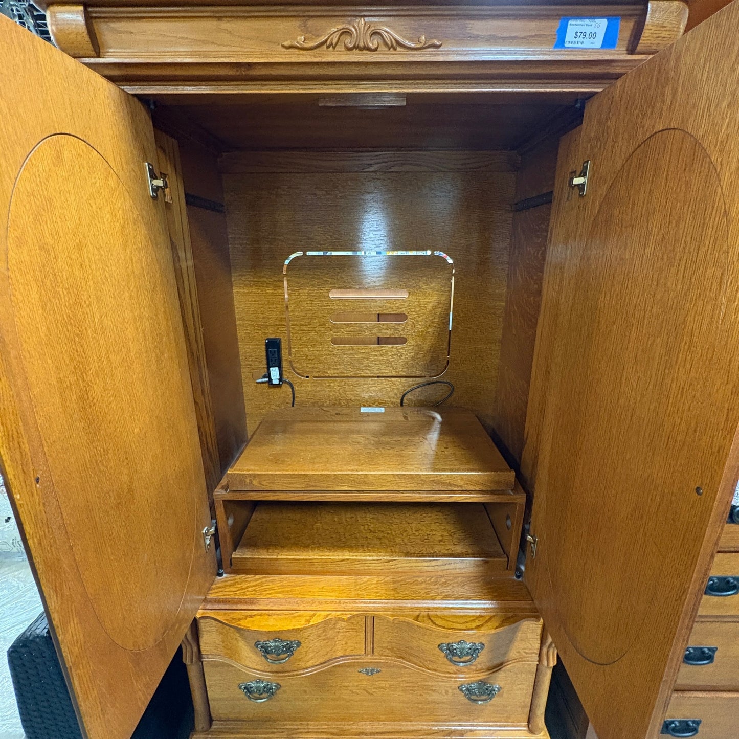 Lexington Traditional Wooden Entertainment Armoire FALSE