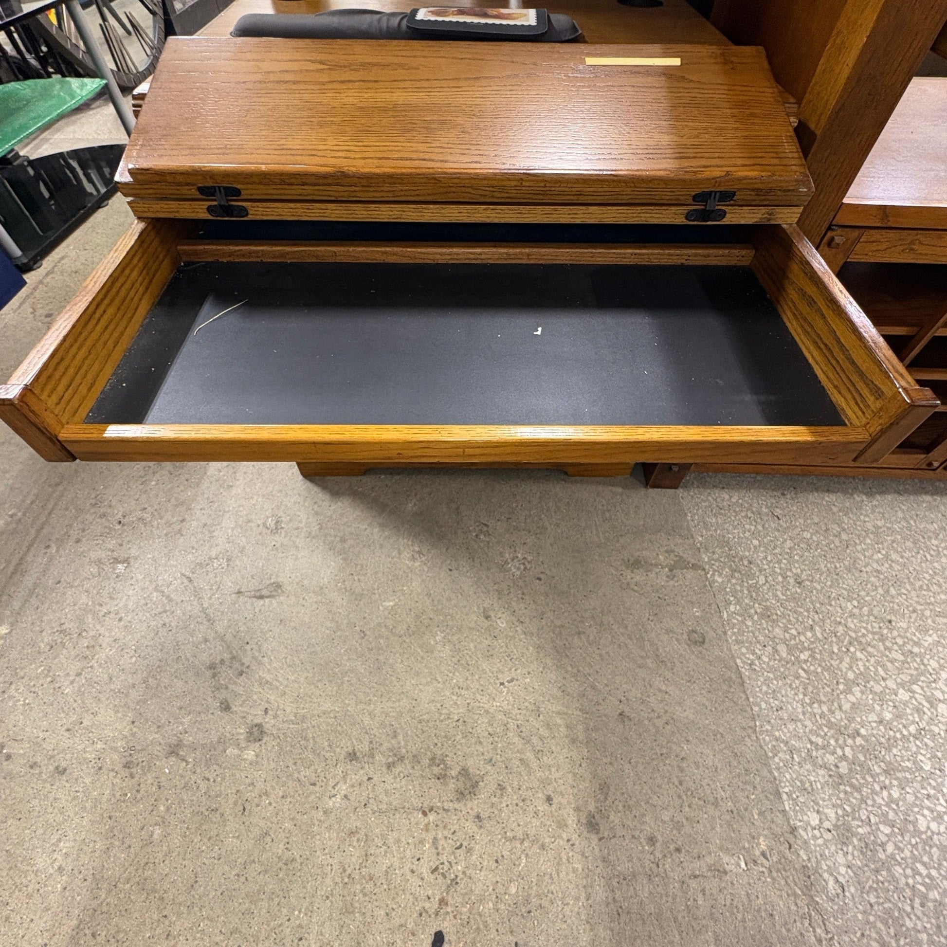 Oak Cabinet w/ Pull-Out Shelf