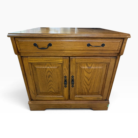 Oak Cabinet w/ Pull-Out Shelf