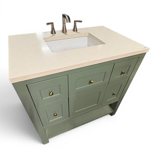 Sage Shaker Quartz Vanity