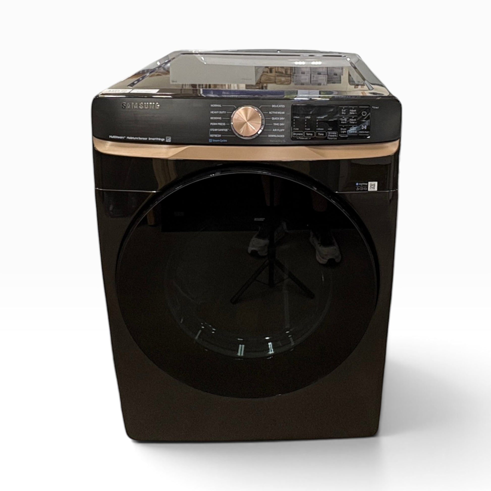 GDM Habitat for Humanity ReStore Samsung front load dryer in black with a rose gold control dial