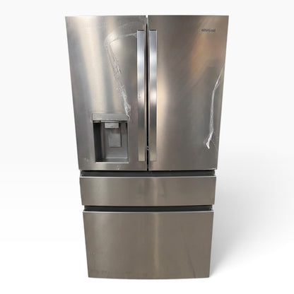 GDM Habitat for Humanity ReStore stainless steel Whirlpool 4-door French door refrigerator with water dispenser