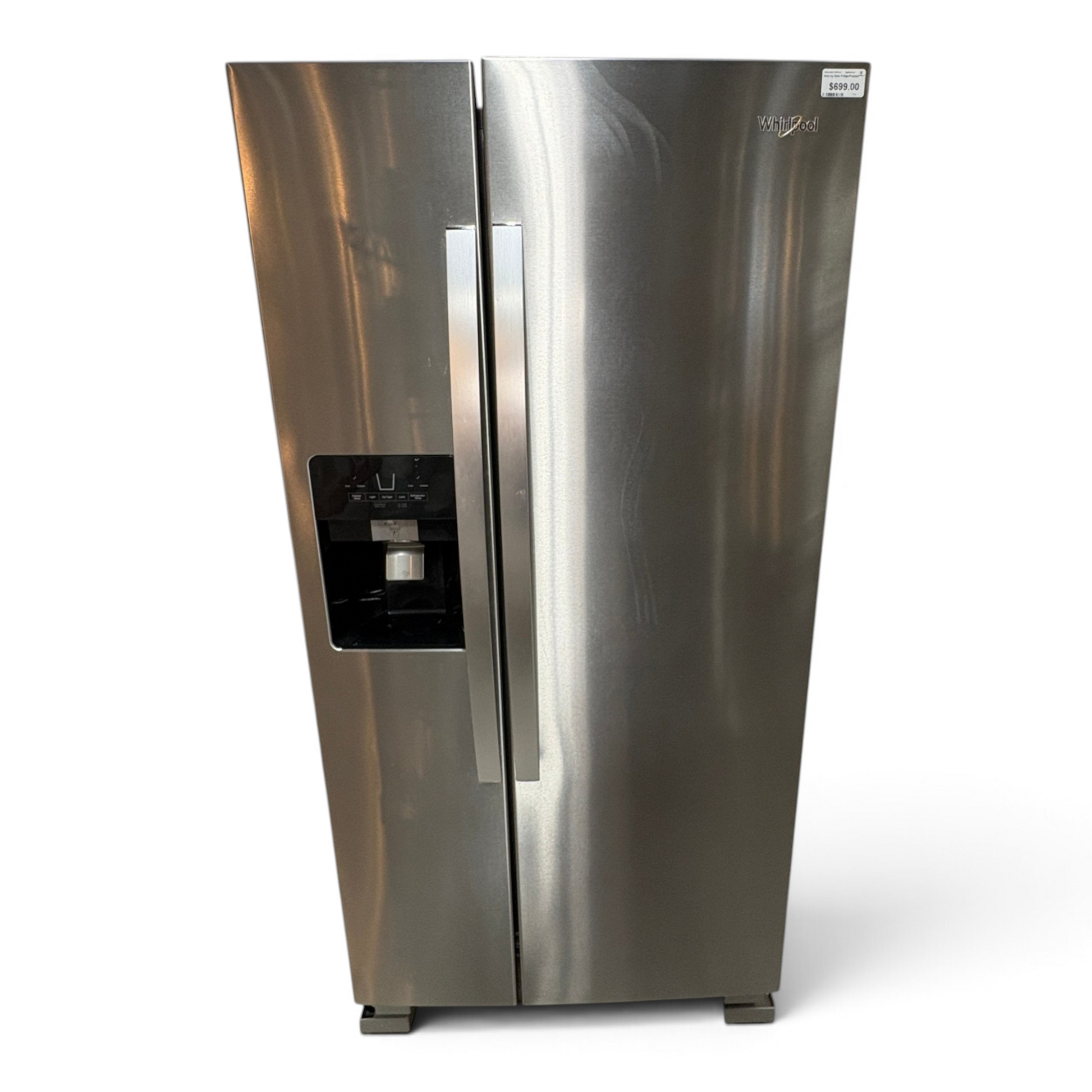 Whirlpool Side by Side Refrigerator with Water and Ice Dispenser