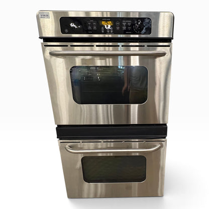 GDM Habitat for Humanity ReStore stainless steel double wall oven with digital control panel and glass windows