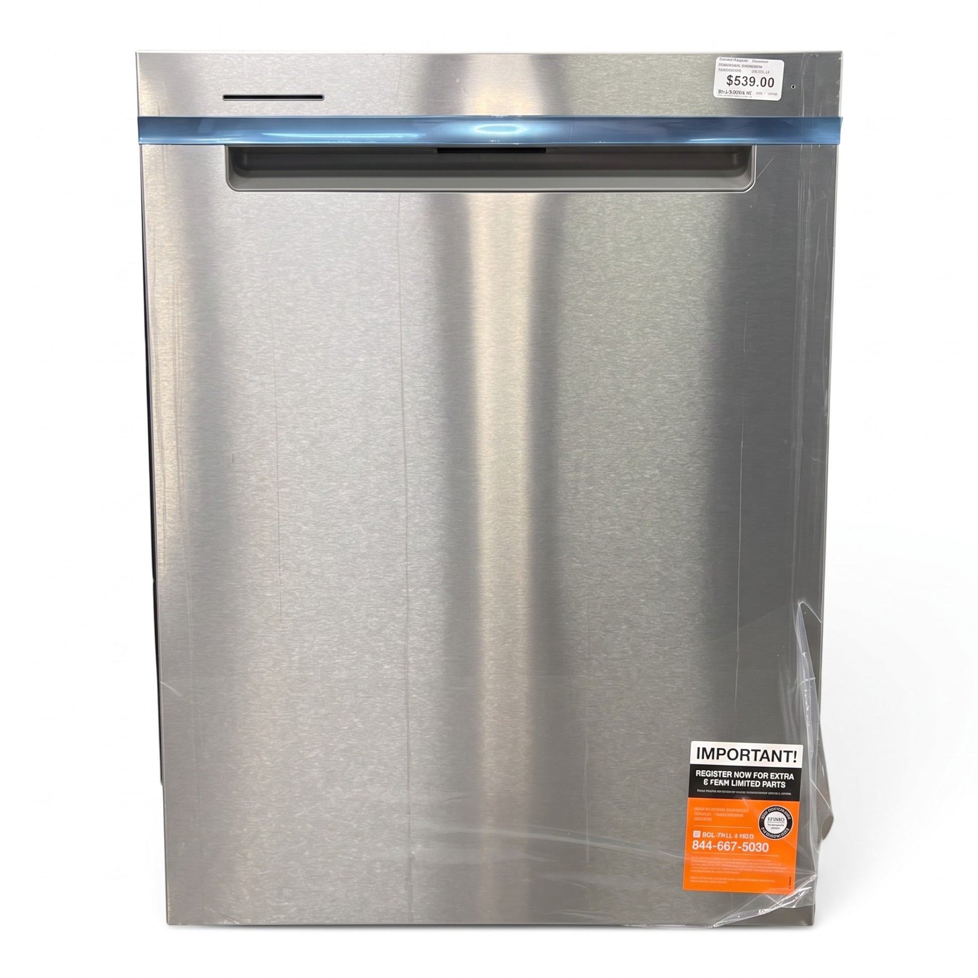 GDM Habitat for Humanity ReStore stainless steel Whirlpool dishwasher with recessed handle and top control panel