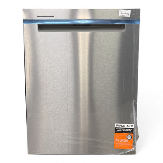 GDM Habitat for Humanity ReStore stainless steel Whirlpool dishwasher with recessed handle and top control panel