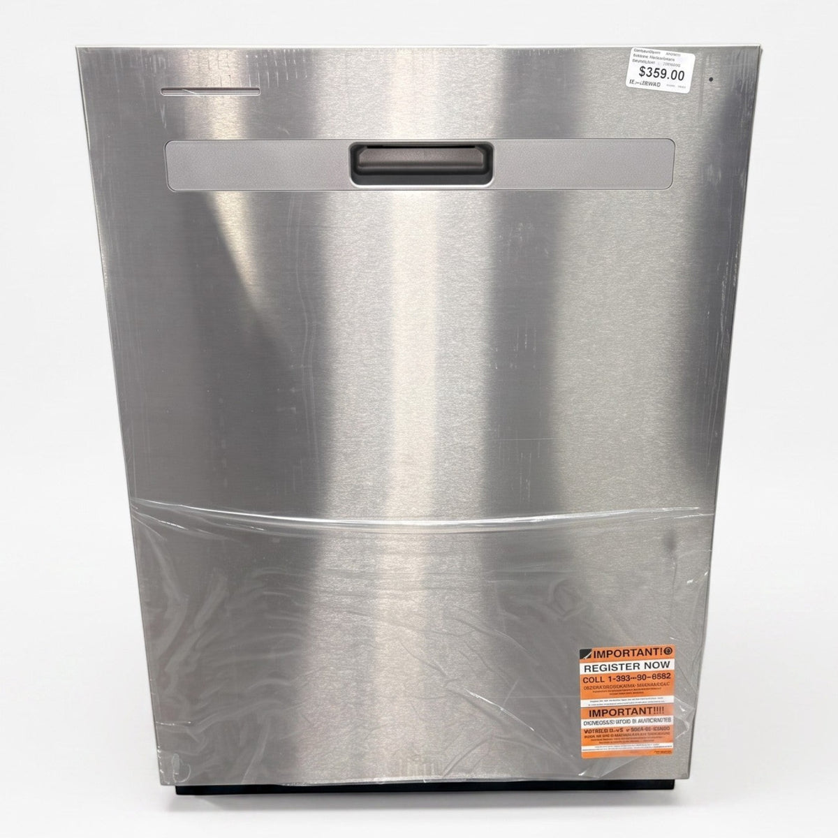 GDM Habitat for Humanity ReStore stainless steel Whirlpool front-control dishwasher with recessed pocket handle