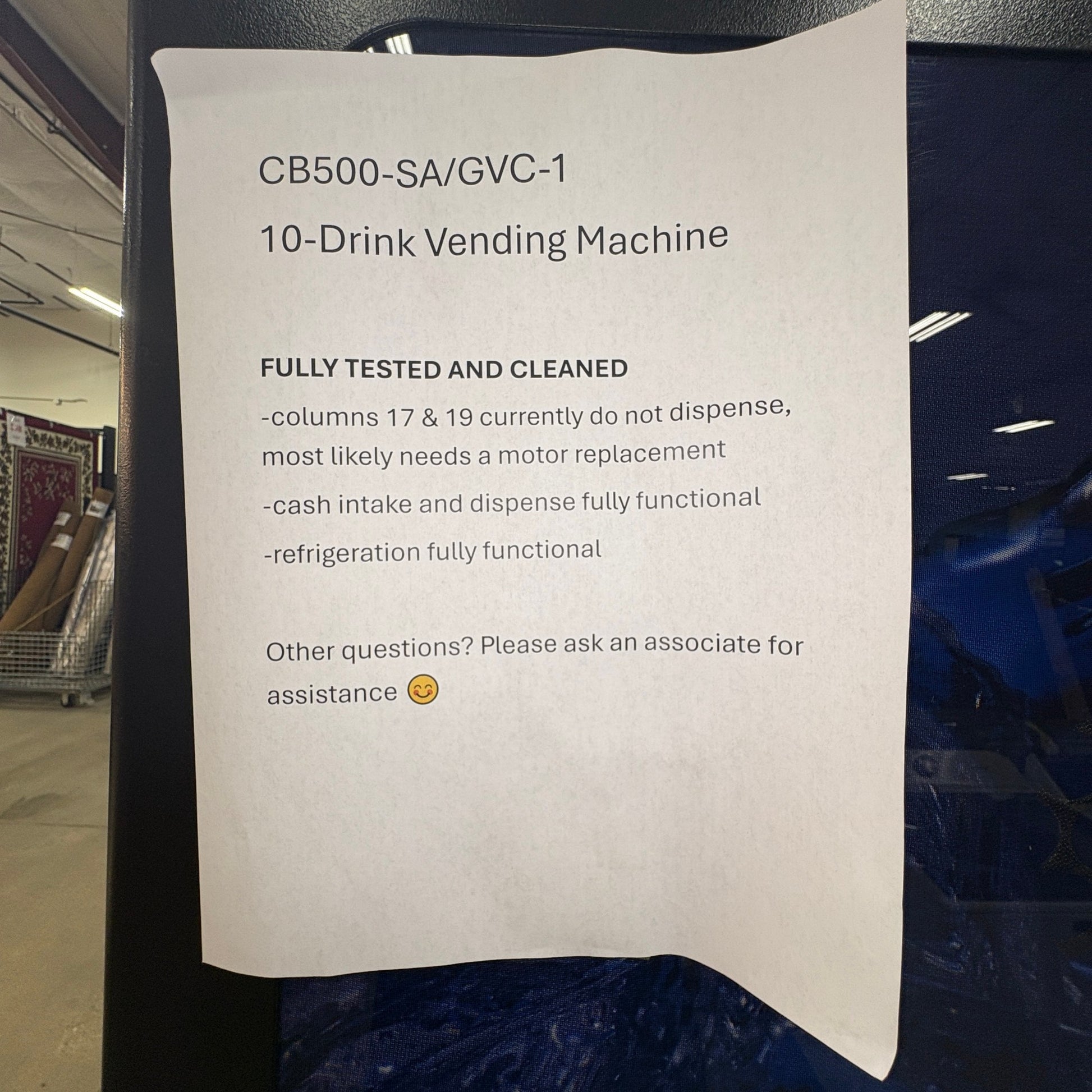 CB500 10-Drink Vending Machine