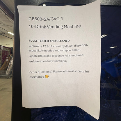 CB500 10-Drink Vending Machine