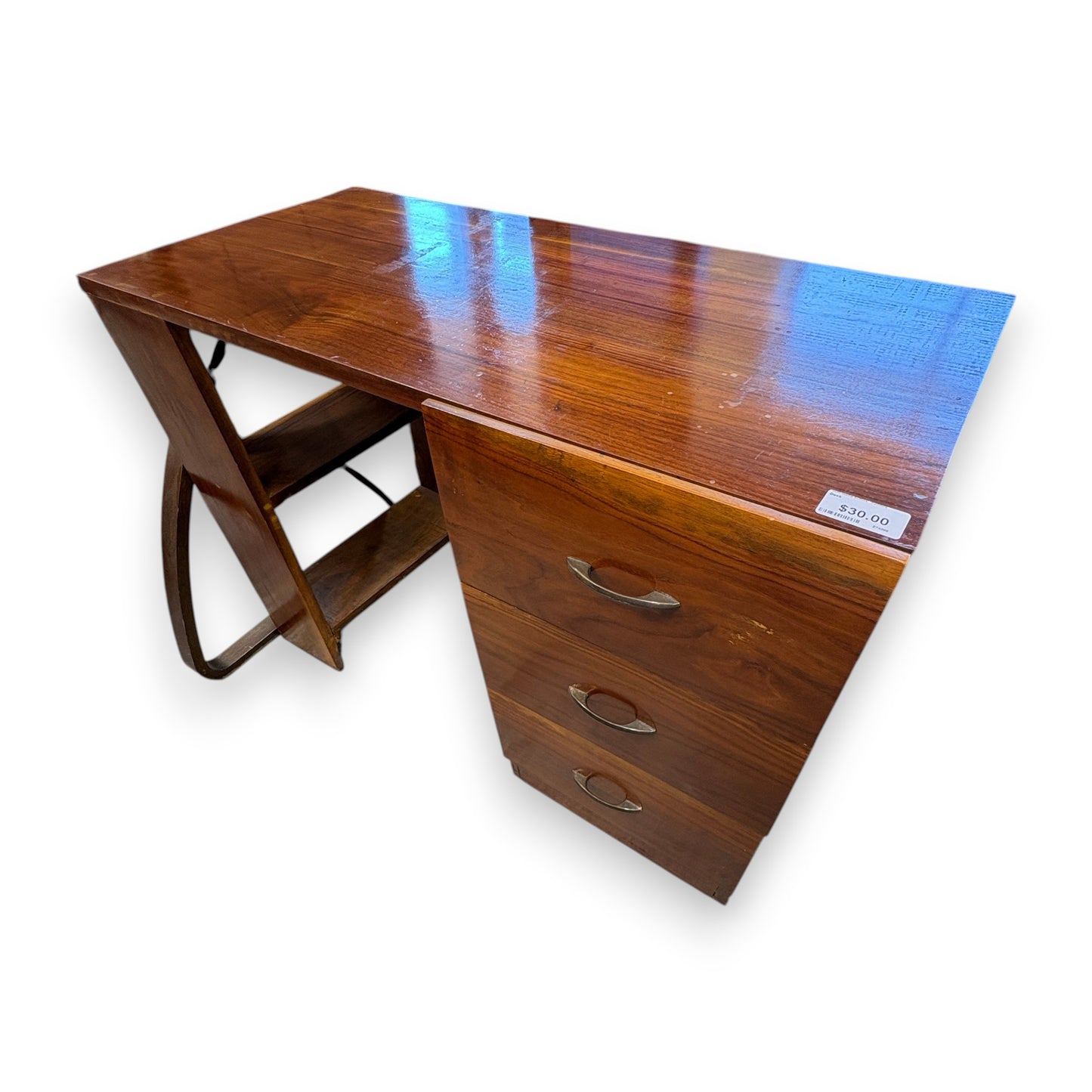 Walnut Pedestal Desk