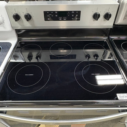 GDM Habitat for Humanity ReStore Whirlpool electric range with black ceramic glass cooktop and stainless steel panel