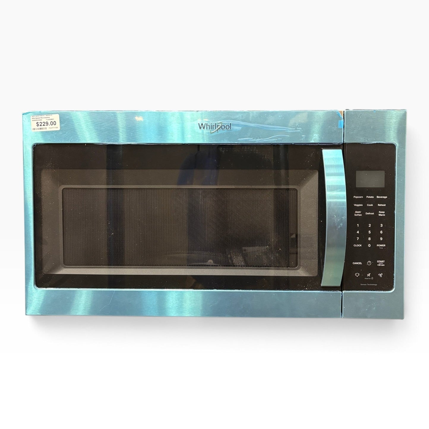 GDM Habitat for Humanity ReStore Whirlpool over-the-range microwave in stainless steel with digital control panel