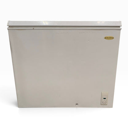 GDM Habitat for Humanity ReStore white Holiday chest freezer with a clean, minimalist design