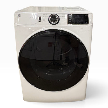 GDM Habitat for Humanity ReStore white front-load electric dryer with a large black circular glass door
